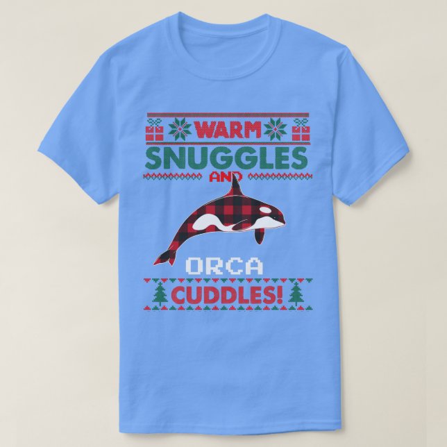 T-shirt Orca Whale Christmas Pajama Shirt Ugly Christmas (Design devant)