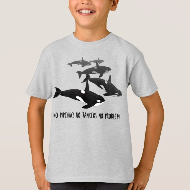 T-shirt Orca Whale pour enfants Orca Whale T-Shirt (Devant)