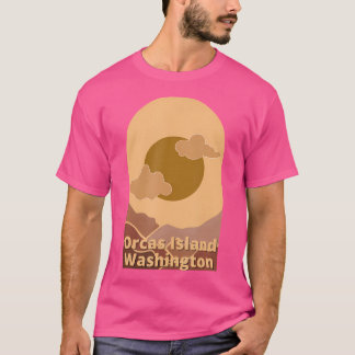 T-shirt Orcas Island Wa Forest Mountains Randonnée Escalad