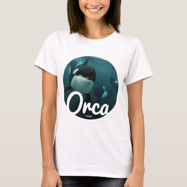 T-shirt Orcas underwater circle (Devant)