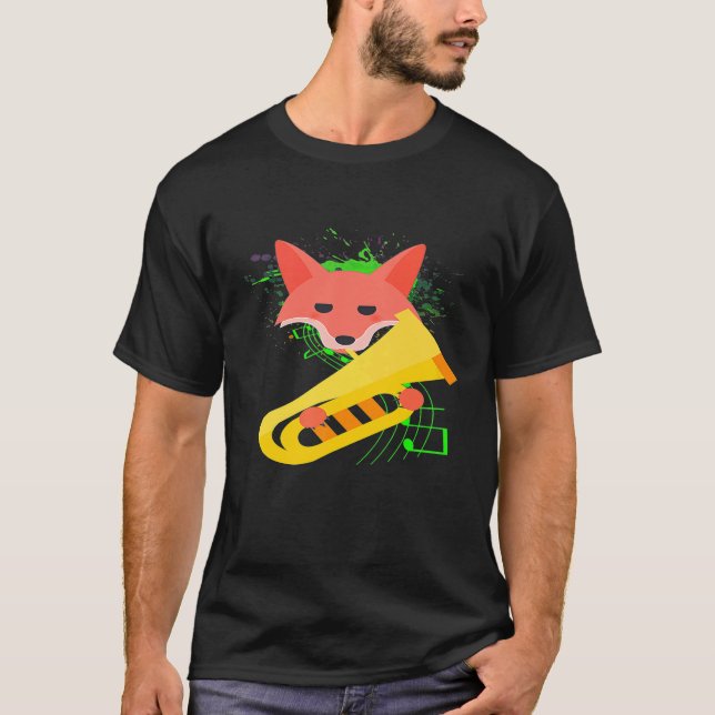 T-shirt Orchestre musical de Beautiful Fox Playing (Devant)