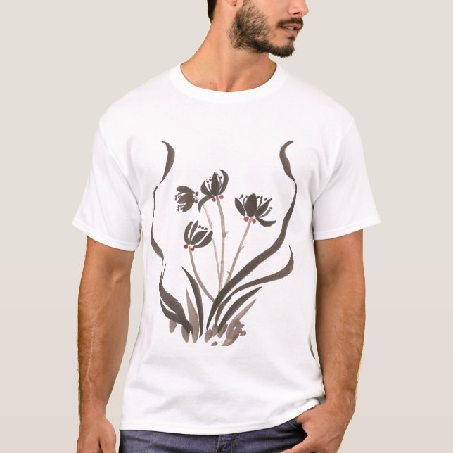 T-shirt orchidée (Devant)
