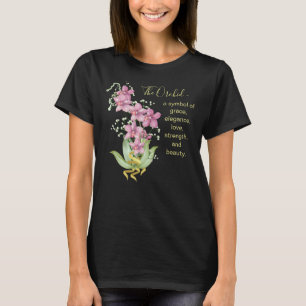 T-shirt orchidée (noir)