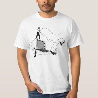 T-shirt Ordinateur d'équitation de pirate informatique et