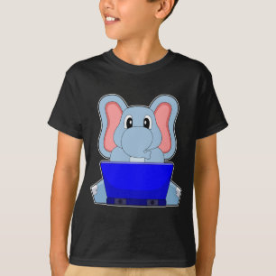 T-shirt Ordinateur portable éléphant