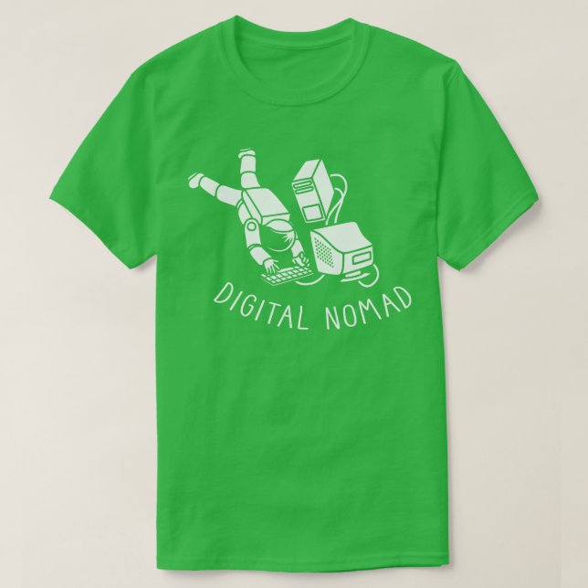 T-shirt Ordinateur processeur Astronaut numérique Nomad pa (Design devant)