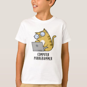 T-shirt Ordinateur Purr-grammer Funny Cat Pun