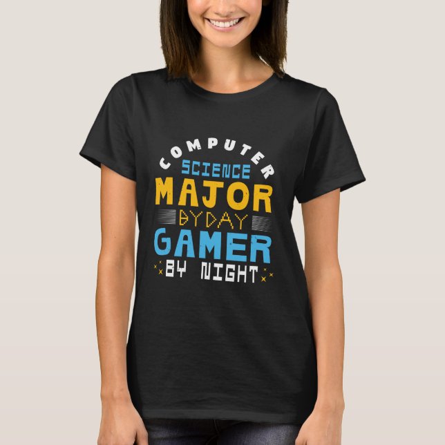 T-shirt Ordinateur scientists by day gamers (Devant)