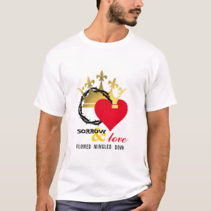 T-shirt ORDRE AMOUR Couronne Thorns Coeur chrétien Pâques 