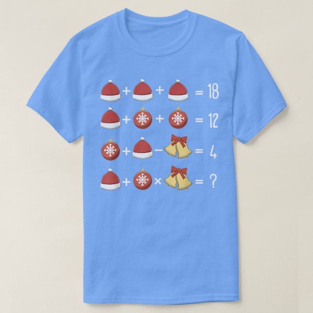 T-shirt Ordre des opérations Noël Drôle XMas Quiz Math (Design devant)