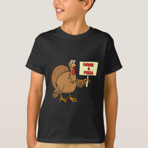 T-shirt Ordre drôle par thanksgiving Turquie de pizza