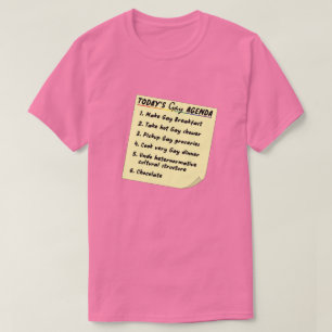 T-shirt Ordre du jour gay (LGBT Gay Lesbienne Transgenre)