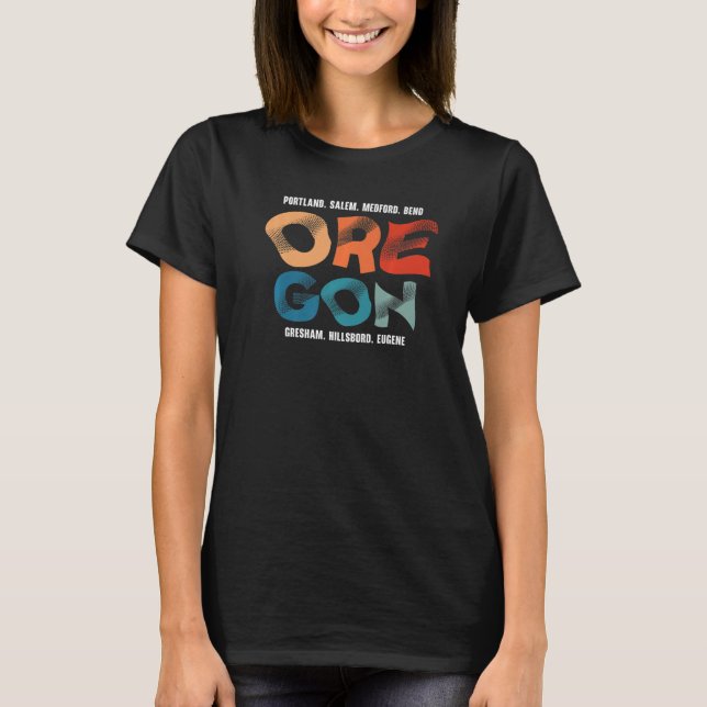 T-shirt Oregon États-Unis Amérique Voyage Oregonian Salem  (Devant)