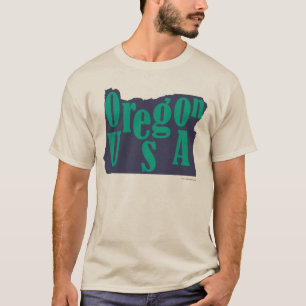 T-shirt Oregon États-Unis Voyage de forme d'état