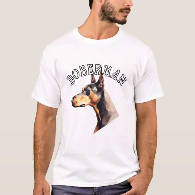 T-shirt oreille naturelle Doberman (Devant)
