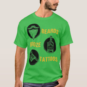 T-shirt Oreilles Booze tatouages Fête des pères Cadeau 9