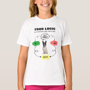 T-shirt Organigramme de logique alimentaire personnalisée 