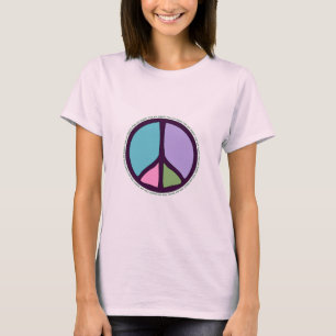 T-shirt organique de dames de signe de paix