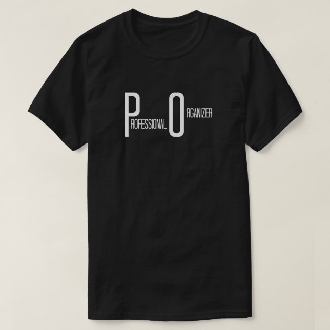 T-shirt Organisateur professionnel en texte amusant (Design devant)