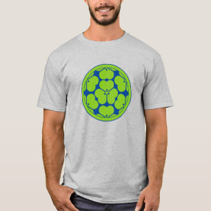 T-shirt Oriental Vert Bleu Chosokabe Japon Mon Vector Art
