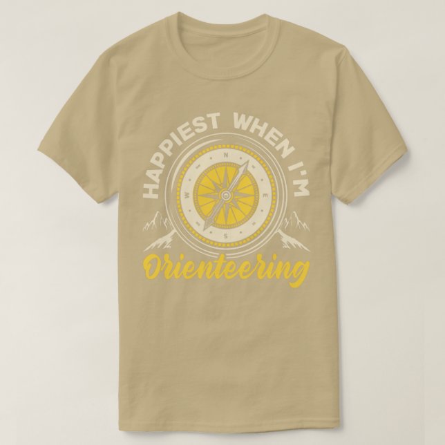 T-shirt Orienteer Runner Courir Le Plus Heureux Quand Je S (Design devant)
