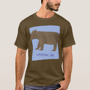 T-shirt Origami Brown AK Whittier Ours Geometrica Abstrait