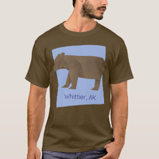 T-shirt Origami Brown AK Whittier Ours Geometrica Abstrait