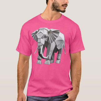 T-shirt Origami Elephant mignon Japonais Tee Papier Design