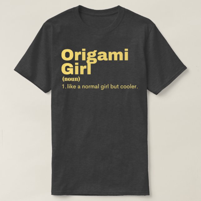 T-shirt Origami Girl Origami 1 (Design devant)