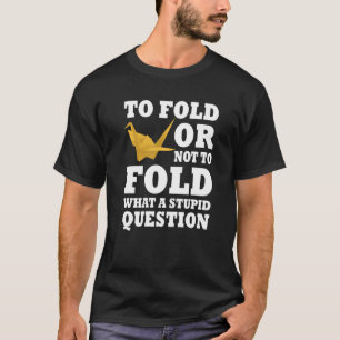 T-shirt Origami japonais en papier dit grue pliée