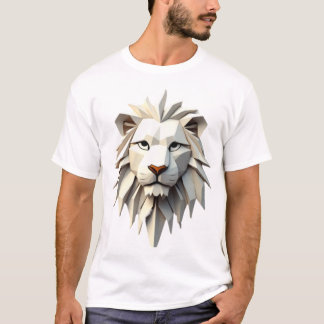 T-shirt Origami Lion : Un chef-d'oeuvre géométrique en des