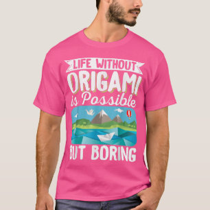 T-shirt Origami Papier principal Pliage Craft Vie de grue