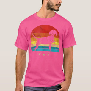 T-shirt Origami Silhouette Chien Retro Sunset