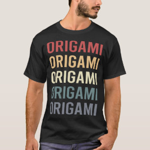 T-shirt Origami Texte Rétro
