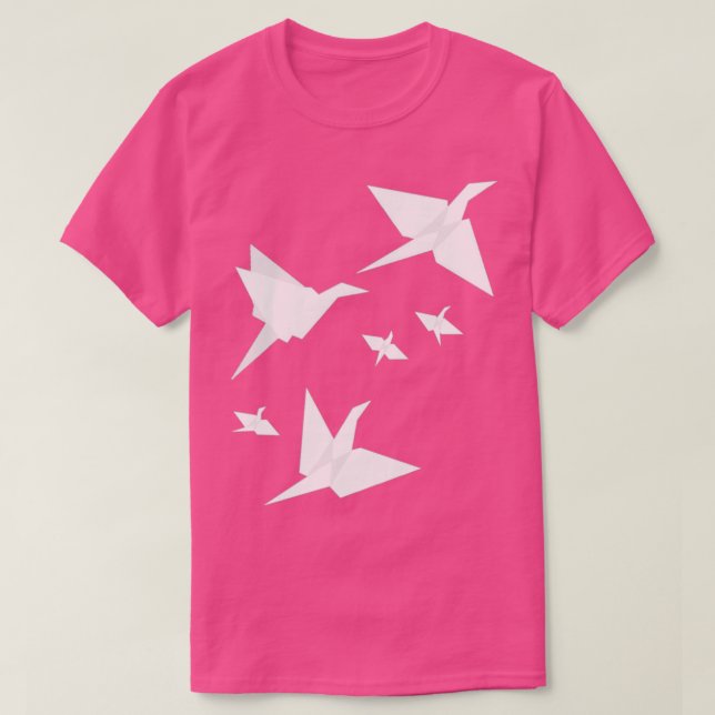 T-shirt Origami Vols Rouge (Design devant)