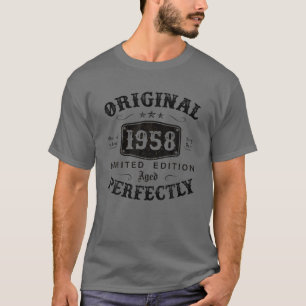 T-shirt Original 1958 65 Ans 65E Anniversaire Cadeaux Pour