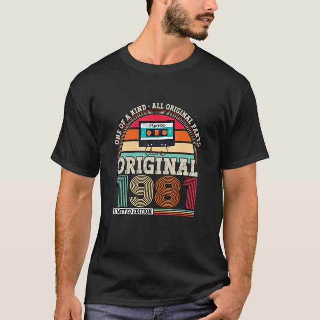 T-shirt Original 1981 41E Anniversaire Pour Hommes Et (Devant)