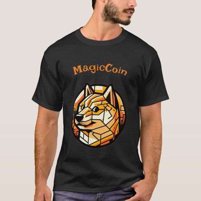 T-shirt Original and elegant black cryptocurrency t-shirt. (Devant)