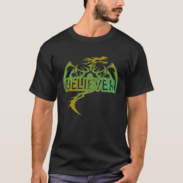 T-shirt Original Dragon Believer Shirt Cadeau Amusant (Devant)