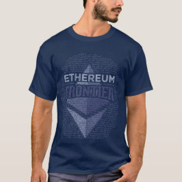 T-shirt Original grunge de frontière d'Ethereum plein et