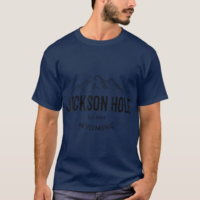 T-shirt Original Jackson Hole Wyoming Rocky Mountains (Devant)