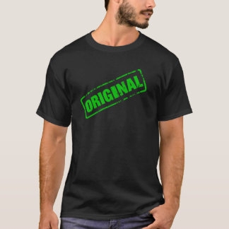 T-shirt Original - Tampon en Caoutchouc Vert en Distress V