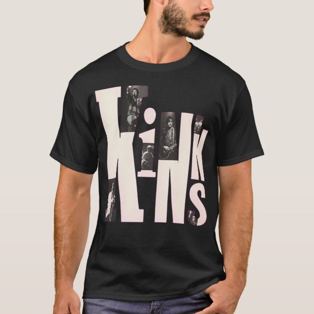 T-shirt Original The Kinks English Rock Band (Devant)