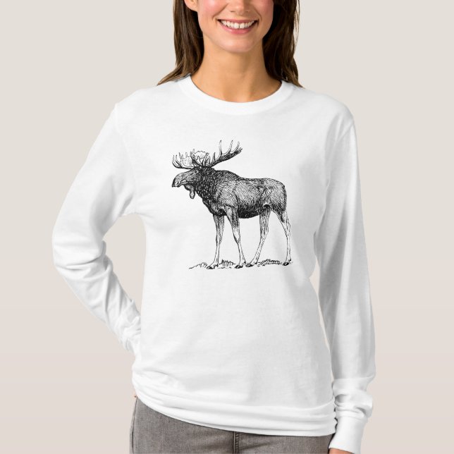 T-shirt Orignaux d'hiver (Devant)