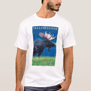 T-shirt Orignaux la nuit - parc national de Yellowstone
