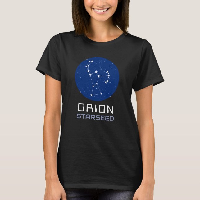 T-shirt Orion Starseed - Design bleu et blanc (Devant)