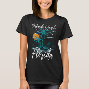 T-shirt Orlando Beach Floride Famille Vacances Palm Tree S