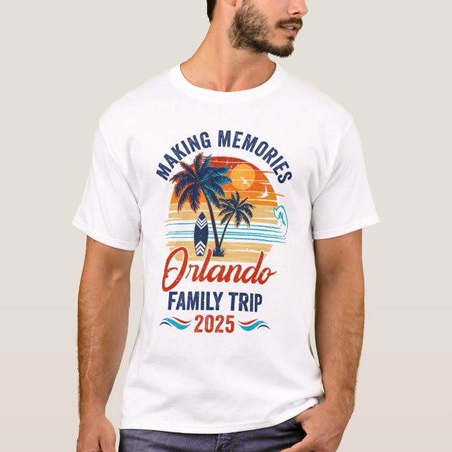 T-shirt Orlando Family Vacation 2025 Faire basculer les so (Devant)