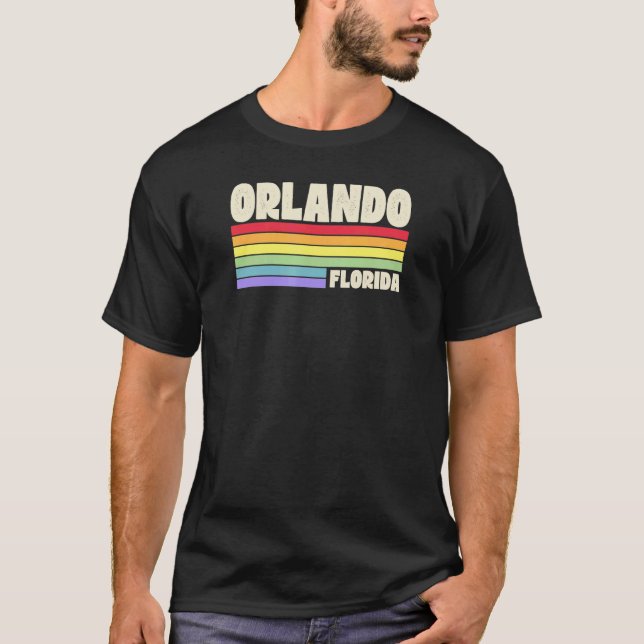 T-shirt Orlando Florida Pride Rainbow Flag Gay pride Merch (Devant)