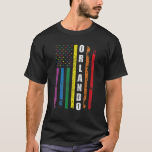 T-shirt Orlando Us American Flag Rainbow Gay Lgbt Pride Mo